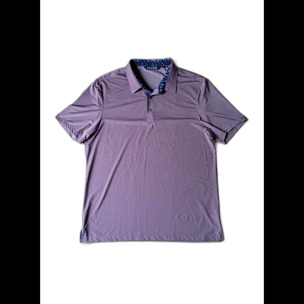 7 Diamonds Purple Performance Polo Shirt L